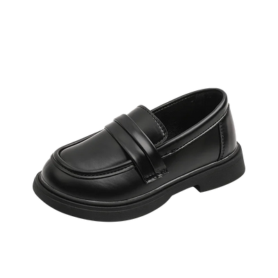 Girls Fashion Loafers - Round-toe Leather Shoes