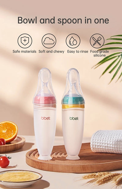 Silicone Baby Feeding Spoon Bottle