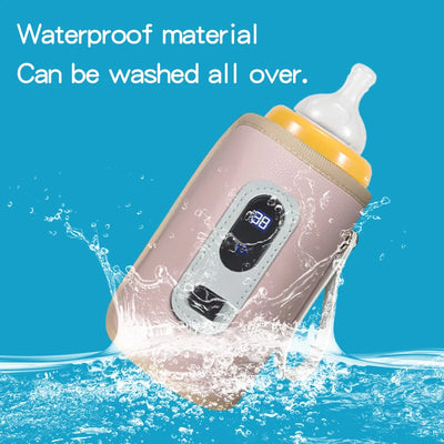 Portable Baby Bottle Insulation Sleeve – USB Milk Warmer for Travel & Night Feeding