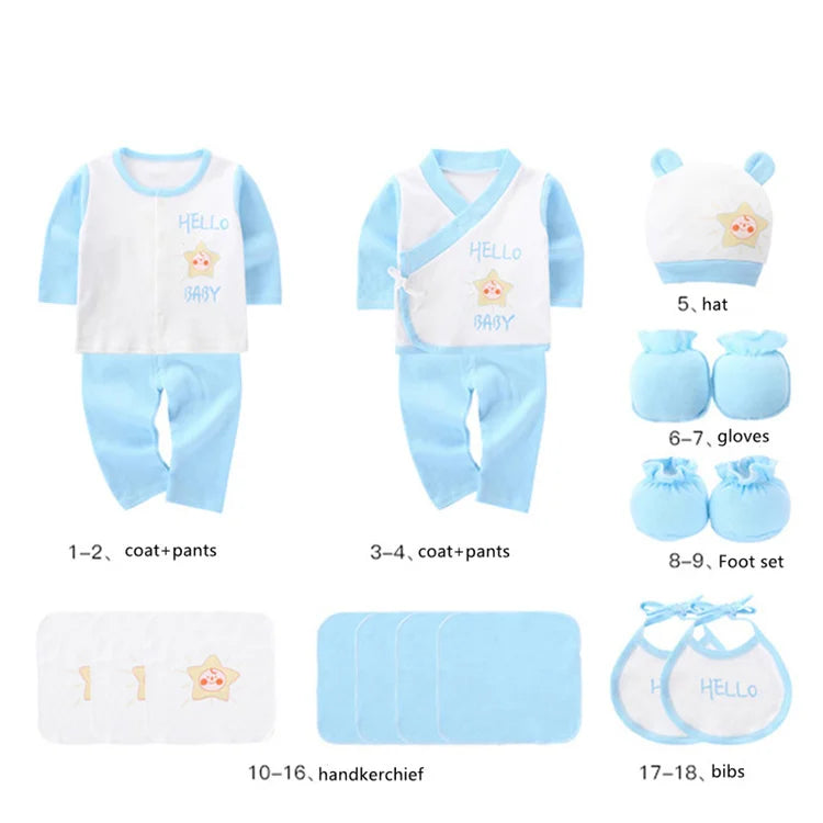 Lawadka 18-Piece Newborn Baby Clothes Set – 100% Cotton
