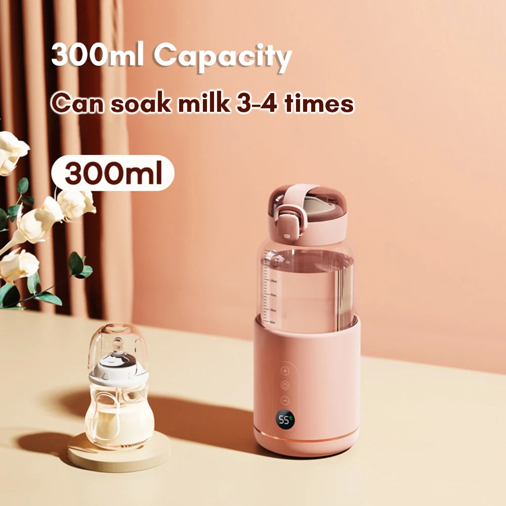 Portable Electric Baby Bottle Warmer – 300ML USB Rechargeable