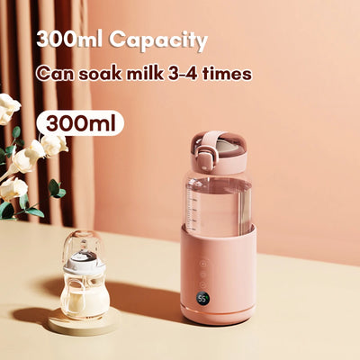 Portable Electric Baby Bottle Warmer – 300ML USB Rechargeable