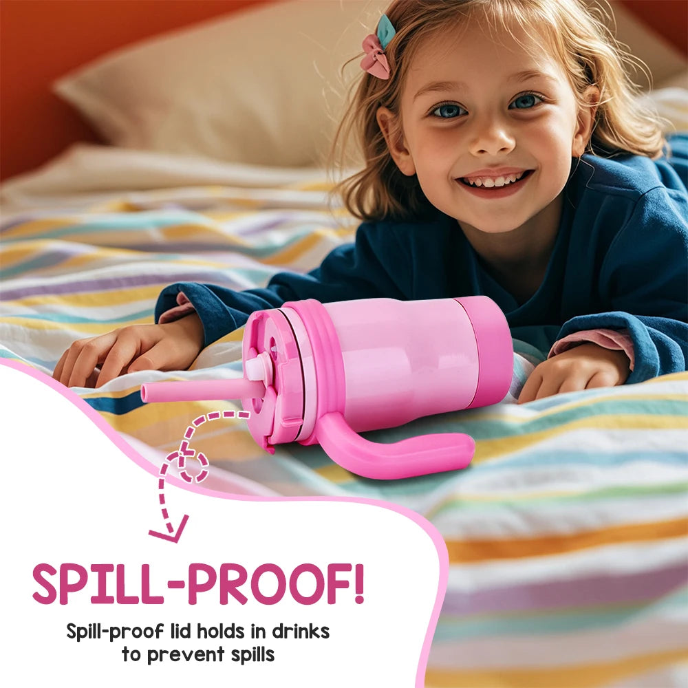 420ML Kids Thers Bottle – Leak-Proof Travel Tumbler with Handlemo