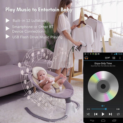 Putybudy S-Y608 Motorized Baby Swing – Comfort, Safety &Soothing in One