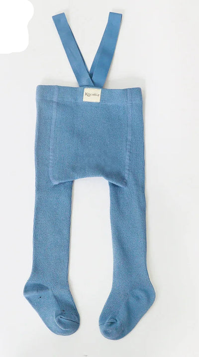 Baby Suspender Knit Tights - 0-3 Years