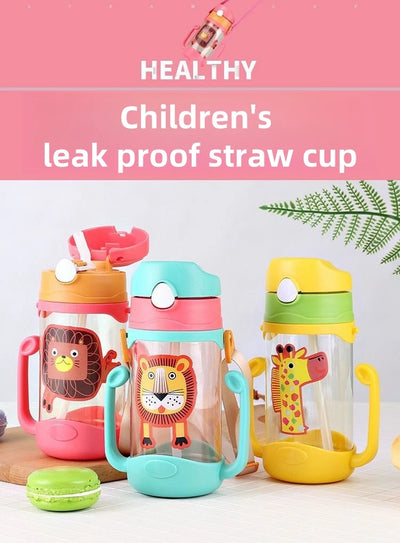 Kids Water Bottle with Straw – Portable Travel Cup for Children
