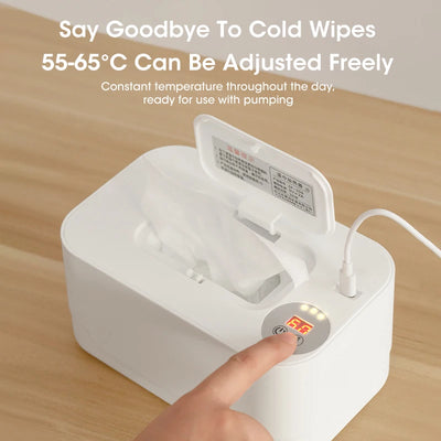 NOCCLILI LED Display Baby Wipe Warmer – USB Portable Warmer for Home &Car