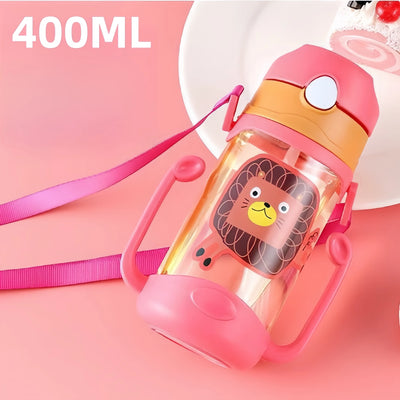 Kids Water Bottle with Straw – Portable Travel Cup for Children