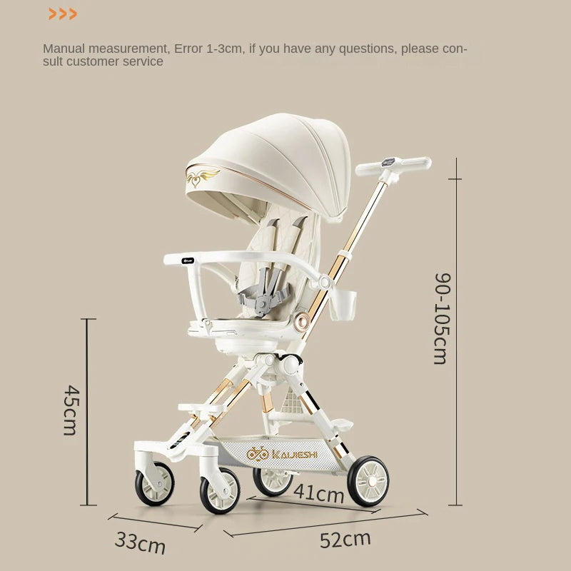 Two-Way Folding Baby Stroller – Sit, Lie &Sleep in Comfort