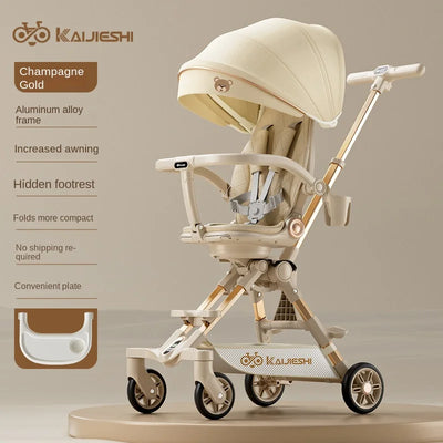 Two-Way Folding Baby Stroller – Sit, Lie &Sleep in Comfort