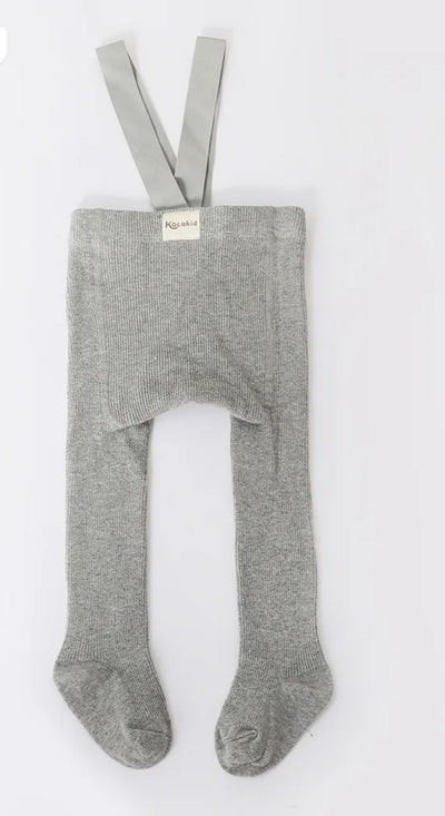 Baby Suspender Knit Tights - 0-3 Years