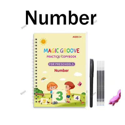 ✍️ BOHY Reusable 3D Handwriting Copybook – Numbers 0–10