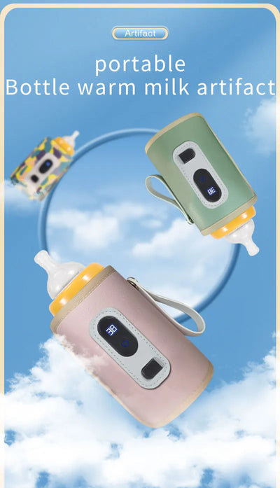 Portable Baby Bottle Insulation Sleeve – USB Milk Warmer for Travel & Night Feeding
