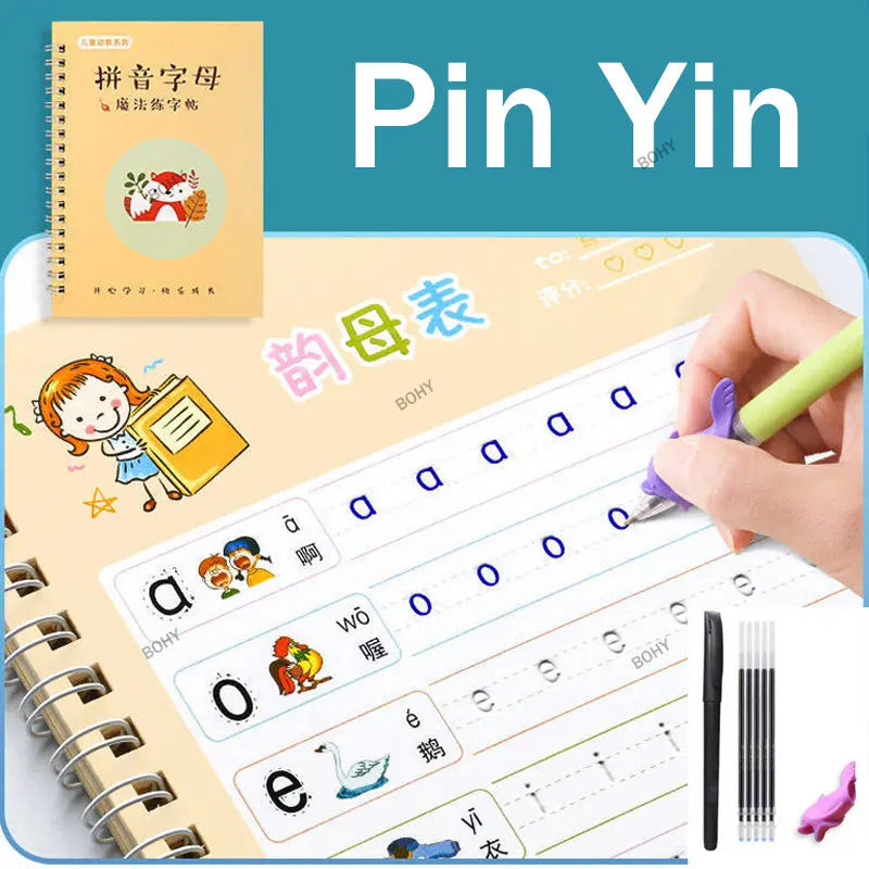 ✍️ BOHY Reusable 3D Handwriting Copybook – Numbers 0–10