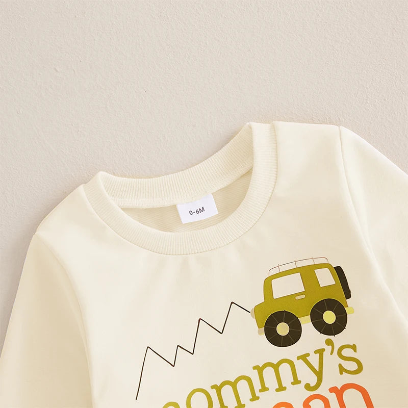 Baby Boy Fall Clothes Set – Long Sleeve Letter Sweatshirt &amp; Pants