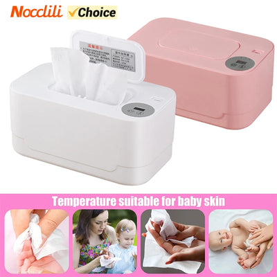 NOCCLILI LED Display Baby Wipe Warmer – USB Portable Warmer for Home &Car