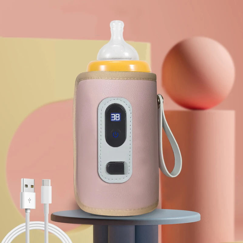 Portable Baby Bottle Insulation Sleeve – USB Milk Warmer for Travel & Night Feeding