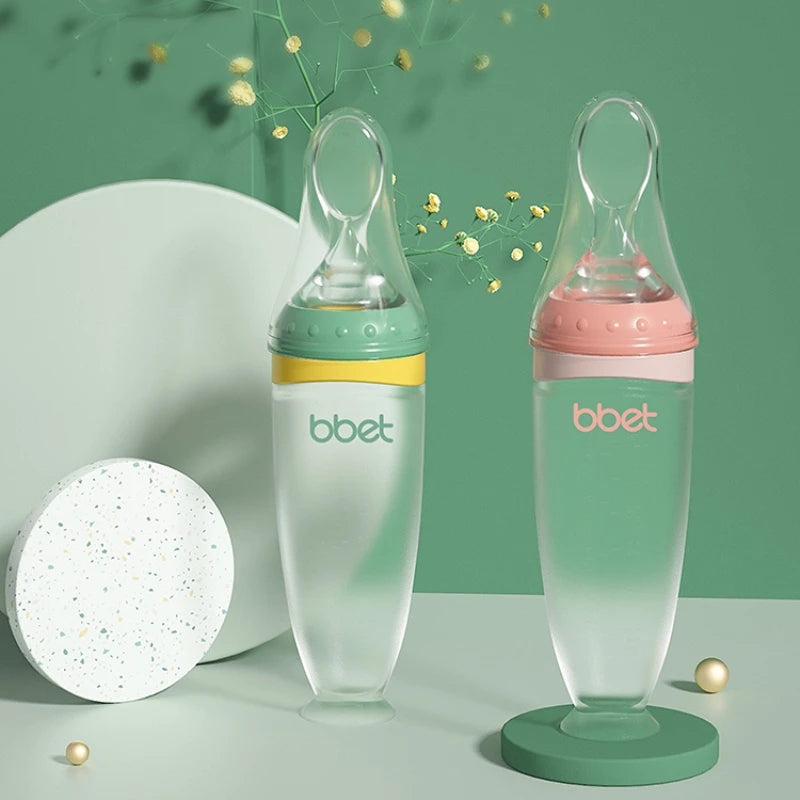 Silicone Baby Feeding Spoon Bottle