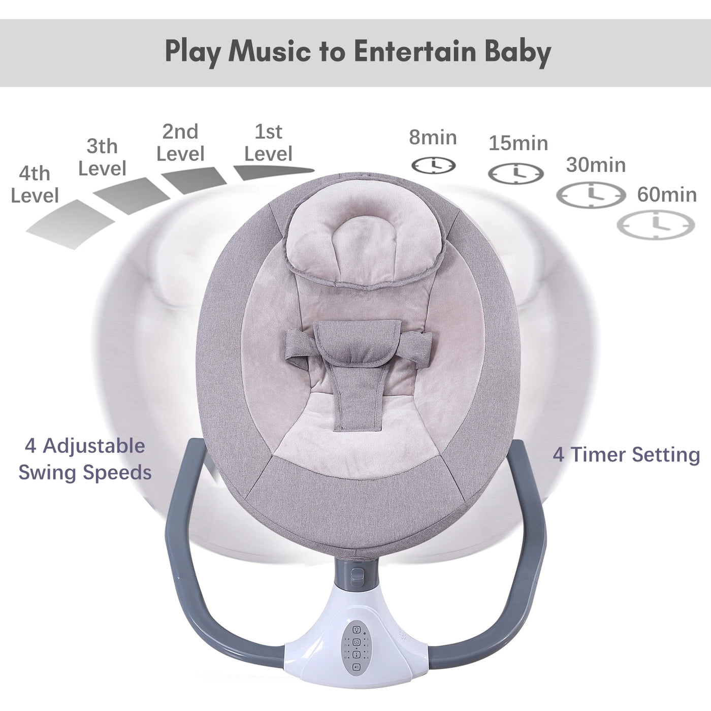 Putybudy S-Y608 Motorized Baby Swing – Comfort, Safety &Soothing in One