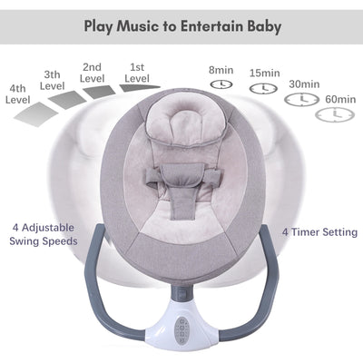 Putybudy S-Y608 Motorized Baby Swing – Comfort, Safety &Soothing in One