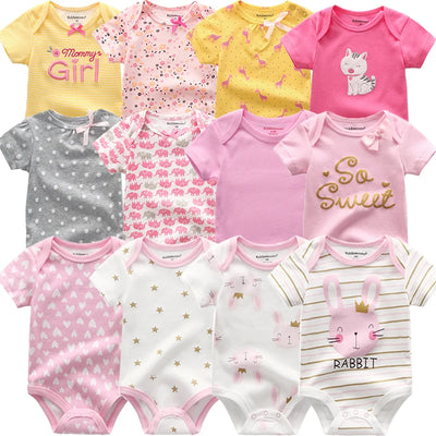 Pack of 6 Cotton Bodysuits - Comfort and Softness for Baby 🌿