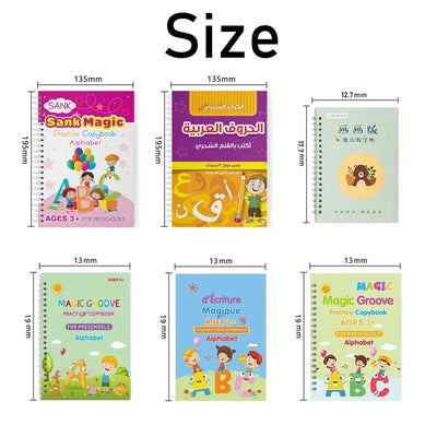 ✍️ BOHY Reusable 3D Handwriting Copybook – Numbers 0–10