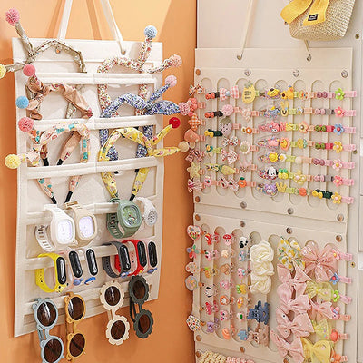 Hair Bow Organizer – Felt Wall Hanging Storage for Girls' Hair Accessories