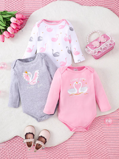 🌈 3 Pack Baby Bodysuits - Magical Unicorn Series 🦄
