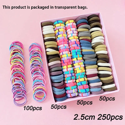 Elastic Hair Clip &Band Set – Cute Nylon Hair Accessories for Girls