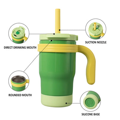 420ML Kids Thers Bottle – Leak-Proof Travel Tumbler with Handlemo