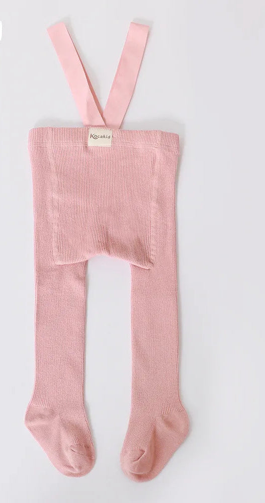 Baby Suspender Knit Tights - 0-3 Years