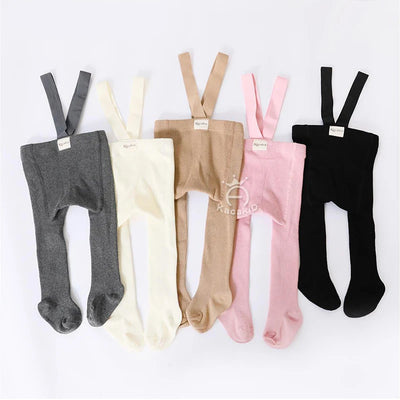 Baby Suspender Knit Tights - 0-3 Years
