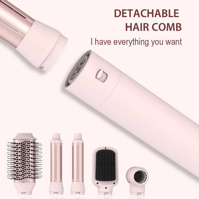 LISAPRO 5-in-1 Detachable Hair Dryer Brush – Style, Dry & Curl in One