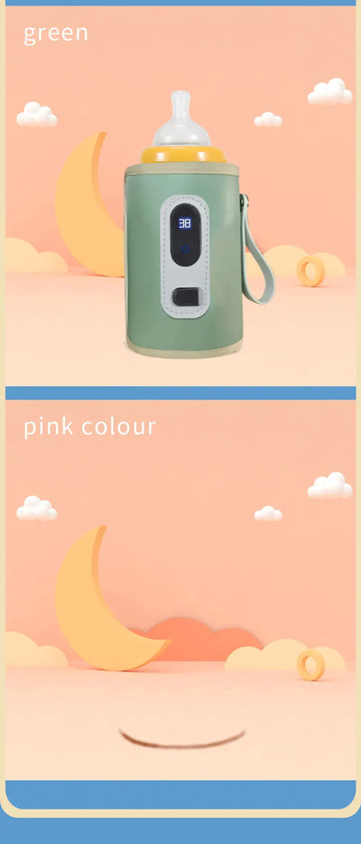 Portable Baby Bottle Insulation Sleeve – USB Milk Warmer for Travel & Night Feeding
