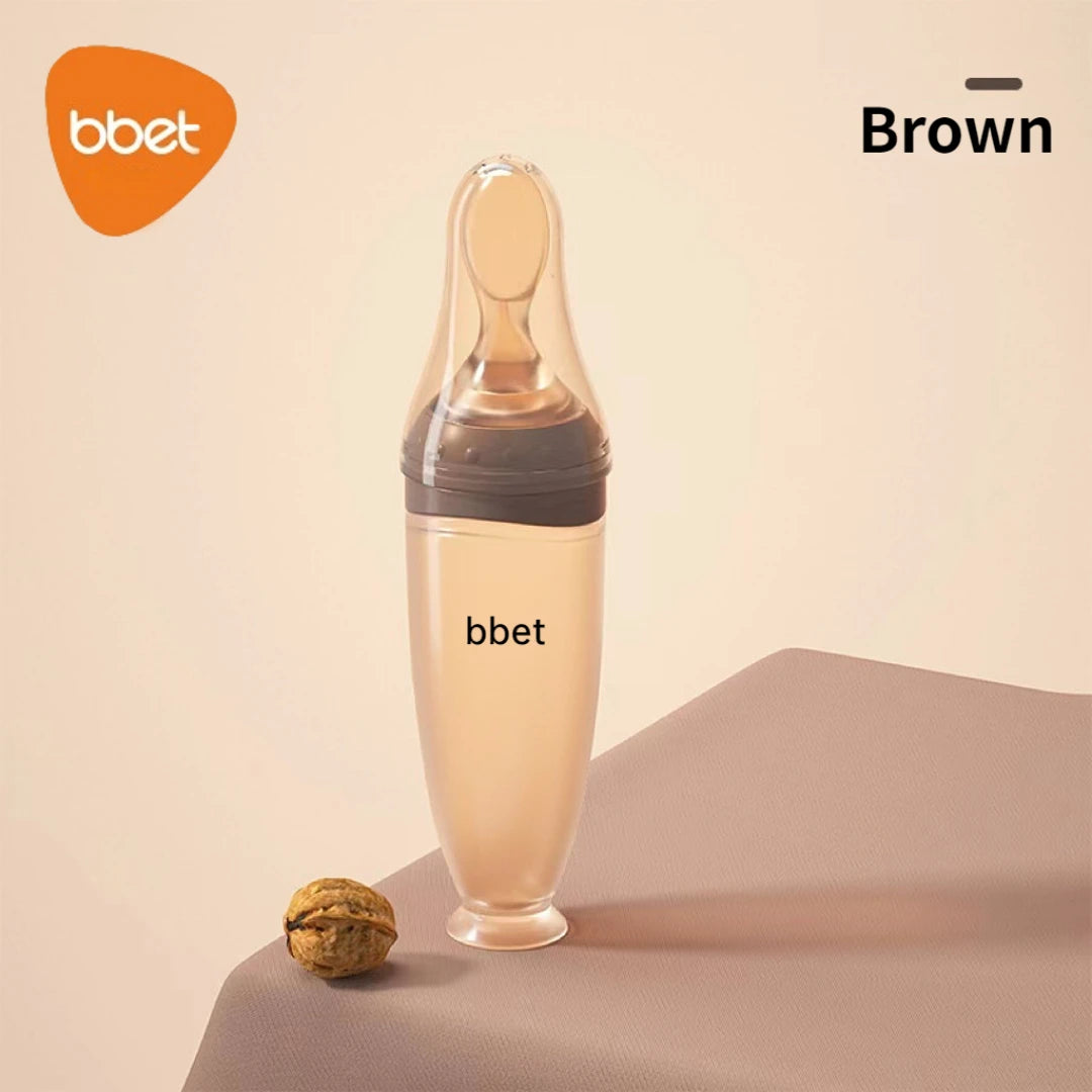 Silicone Baby Feeding Spoon Bottle