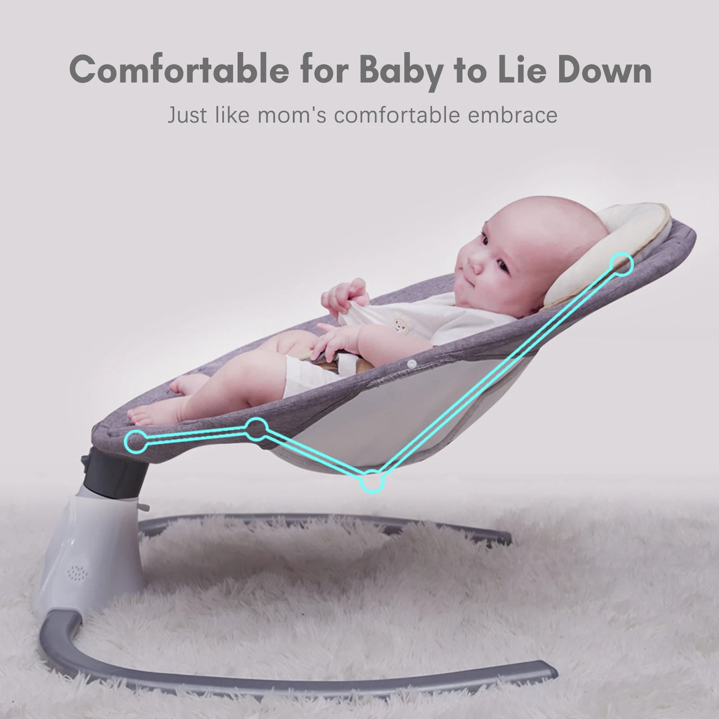 Putybudy S-Y608 Motorized Baby Swing – Comfort, Safety &Soothing in One