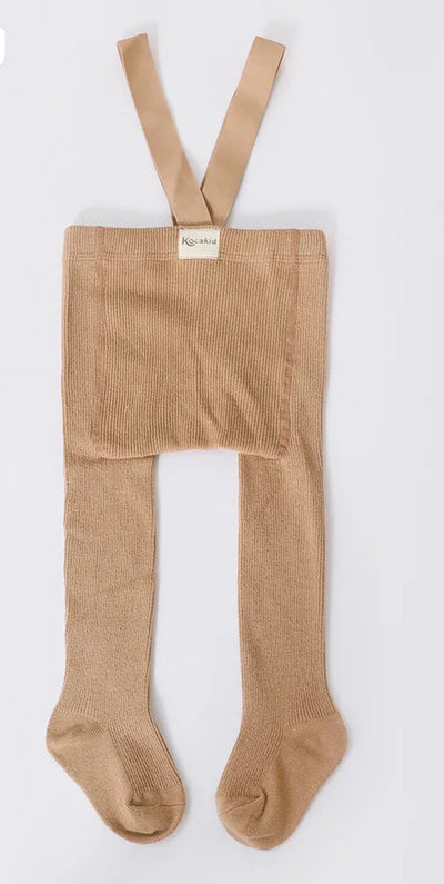 Baby Suspender Knit Tights - 0-3 Years