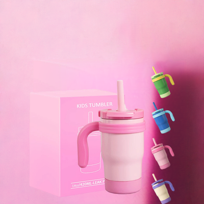 420ML Kids Thers Bottle – Leak-Proof Travel Tumbler with Handlemo
