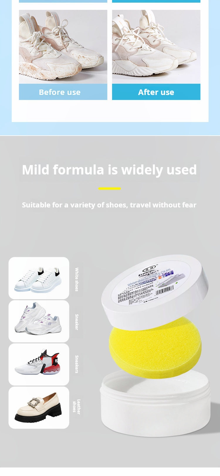 🧴  White Shoe Cleaning Cream